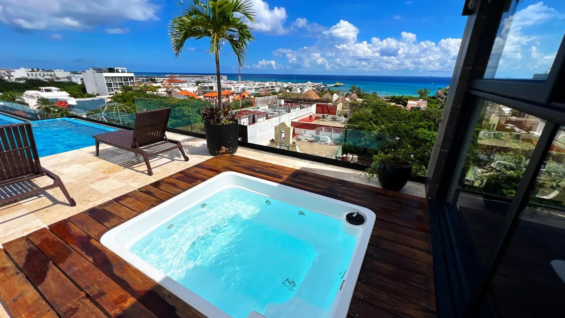 New Studio P-2, Alberca, Sauna, Vista Al Mar Y 5Ta Av Ir04 Playa del Carmen Lejlighed